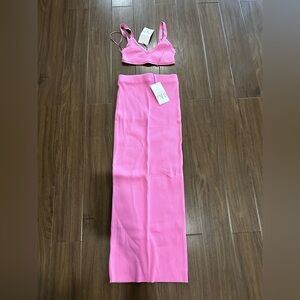 Zara knit two pieces skirt set